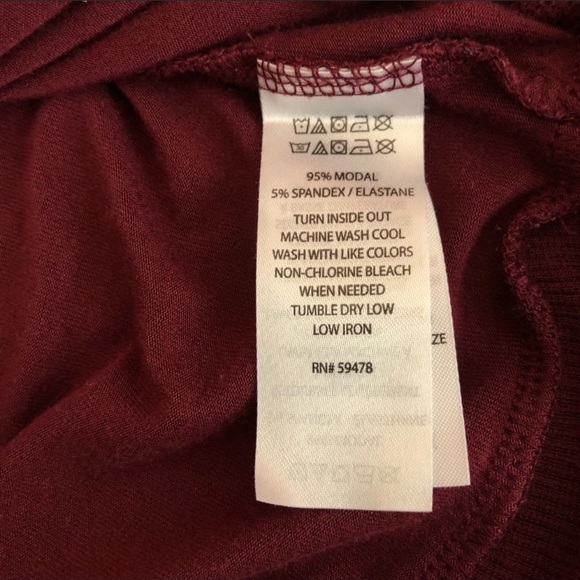 Rachel Zoe Burgundy Long Sleeve Basic Layering Tee - Picture 6 of 7